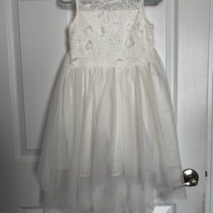 Cat & Jack White Floral Lace Tulle Party Dress